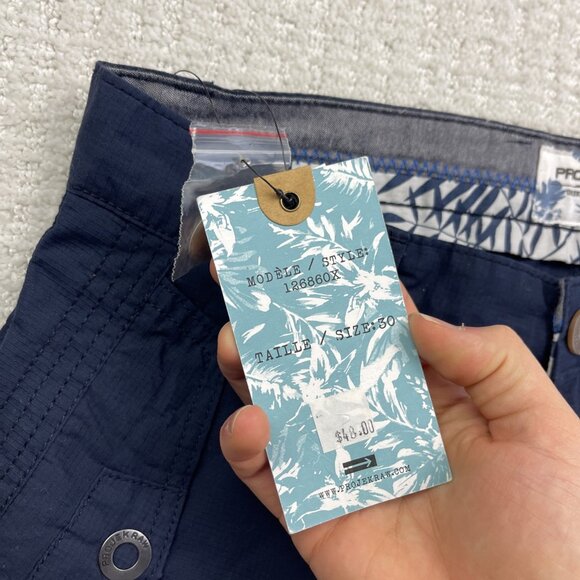 NWT* Projek Raw Cargo Shorts Mens 30 Blue Y2K Casual Gorpcore Tech Hiking - Picture 7 of 10